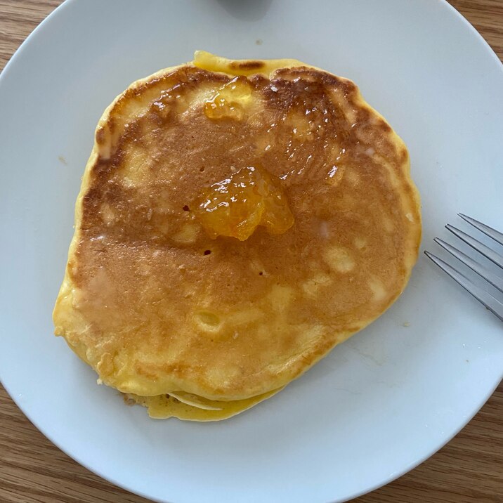 キャンプに!マーマレードのホットケーキ
